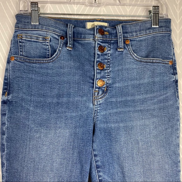 MADEWELL Tall 9” Mid-Rise Skinny Crop Jeans: Button-Front TENCEL Denim Edition - Picture 5 of 9